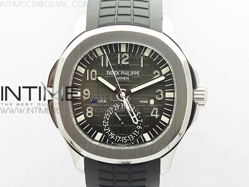 GR공장 V2 아쿠아넛 그레이다이얼 브라운러버스트랩 Aquanaut 5164A SS Brown Dial on Black Rubber Strap A324 V2