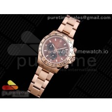 TW공장 데이토나 로골 브라운다이얼 4130 Daytona RG TWF RG Bezle Brown Dial Lume Markers on RG Brcelet A4130