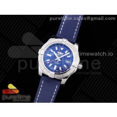 OX공장 브라이틀링 어벤져GMT 블루다이얼 나일론스트랩 Avenger GMT SS OXF Best Edition Blue Dial on Blue Nylon Strap A2836