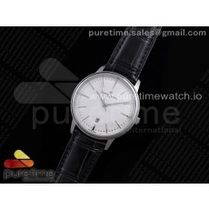 OX공장 패트리모니 화이트다이얼 가죽스트랩 Patrimony Date SS OXF 1:1 Best Edition White Dial on Black Leather Strap MIYOTA 9015