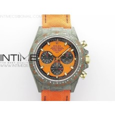 WW공장 V2 데이토나 카본 오렌지다이얼 나일론스트랩 Daytona Diw Carbon V2 WWF Best Edition Orange Dial On Orange Nylon Strap A7750