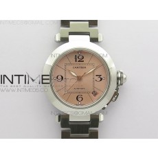 V9공장 파샤 35미리 핑크다이얼 Pasha W31074M7 35mm SS V9F Best Edition Pink Dial on SS Bracelet A2892 to Cal.049