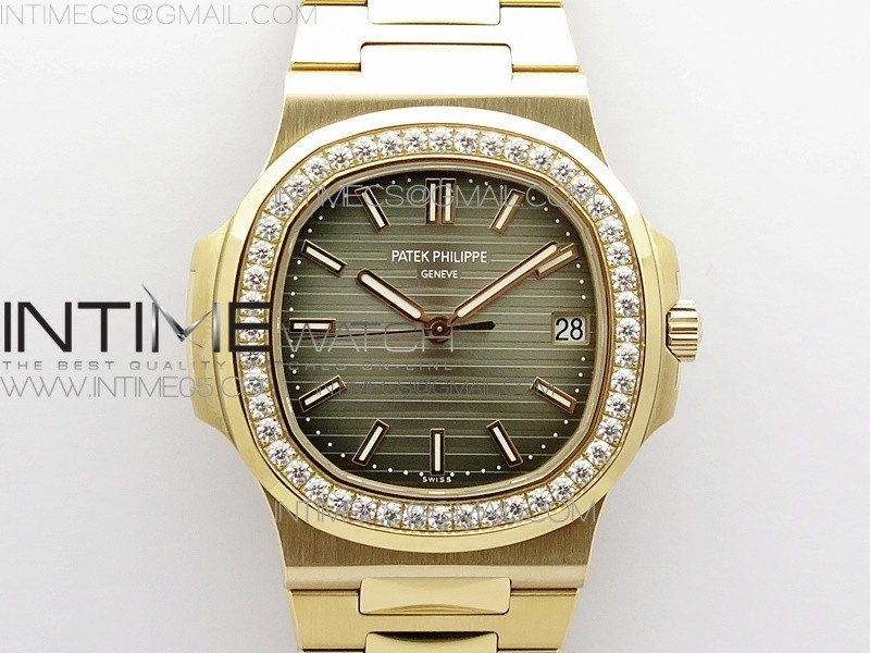 PP공장 V4 노틸러스 로골 그레이다이얼 Nautilus 5711/1R Crystal Bezel PPF V4 1:1 Best Edition Brown Textured Dial on RG Bracelet 324CS PPF공장