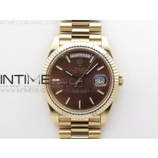 BP공장 롤렉스 데이데이트 40미리 로골 브라운다이얼 2836 Day-Date 40mm 228239 BP New Dial Version 904 RG Brown Stick Markers Dial on RG President Bracelet A2836