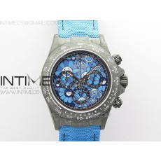 OM공장 데이토나 DIW 카본 나일론스트랩 4130 Daytona DIW Carbon OMF Best Edition Light Blue Dial on Light Blue Nylon Strap A4130