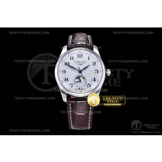 GS공장 마스터 문페이즈 화이트다이얼 가죽스트랩 Longines Master Moonphase SS/LE Wht/Num GSF A899