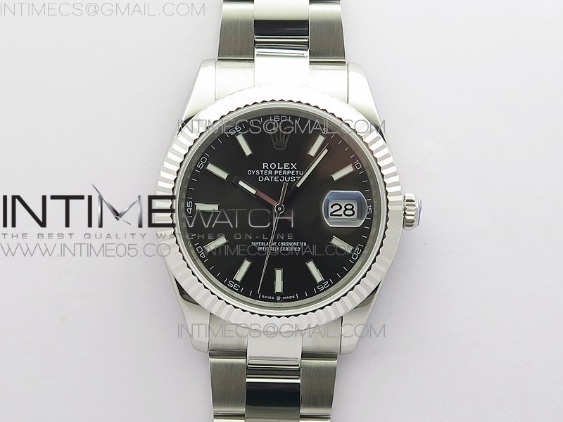 RO공장 롤렉스 데이저스트 41 그레이다이얼 DateJust 41MM 126334 904L SS ROF 1:1 Best Edition Gray Dial Stick Markers on SS Oyster Bracelet A3235