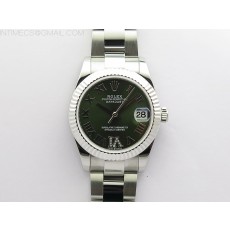 BP공장 롤렉스 데이저스트 31 그린다이얼 2813무브 21600진동 Datejust 31mm 278273 SS BP Best Edition Green Roman Markers Dial on Oyster Bracelet