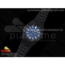 ZF공장 15400 DLC 블루다이얼 Royal Oak 41mm 15400 DLC ZF 1:1 Best Edition Blue Textured Dial on DLC Bracelet A3120 (Free Box)