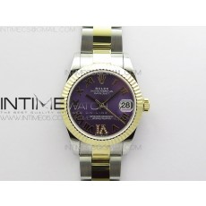 BP 롤렉스 데이저스트 31 옐로우골드콤비 퍼플다이얼 2813 Datejust 31mm 278273 SS/YG BP Best Edition Purple Roman Markers Dial on SS/YG Oyster Bracele