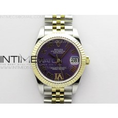 BP 롤렉스 데이저스트 31 옐로우골드콤비 퍼플다이얼 2813 Datejust 31mm 278273 SS/YG BP Best Edition Purple Roman Markers Dial on SS/YG Jubilee Bracelet