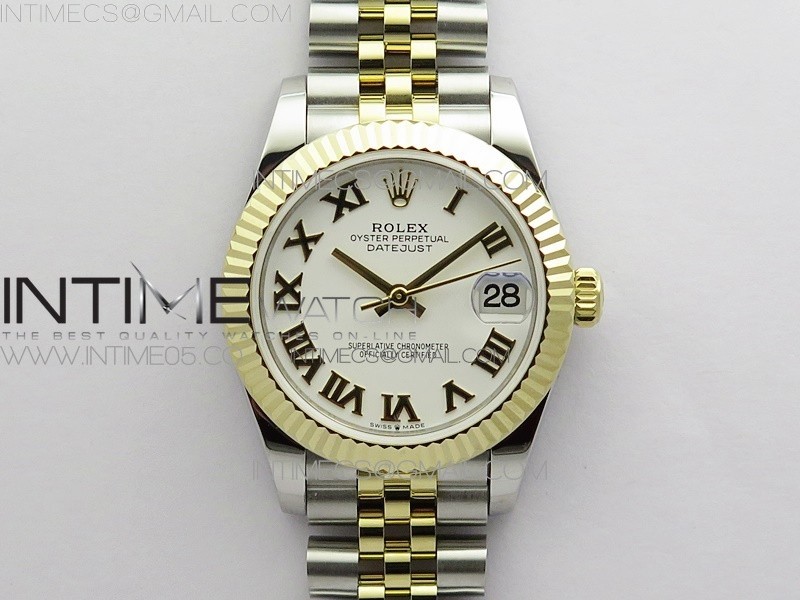 BP 롤렉스 데이저스트 31 옐로우골드콤비 화이트다이얼 2813 Datejust 31mm 278273 SS/YG BP Best Edition White Roman Markers Dial on SS/YG Jubilee Bracelet