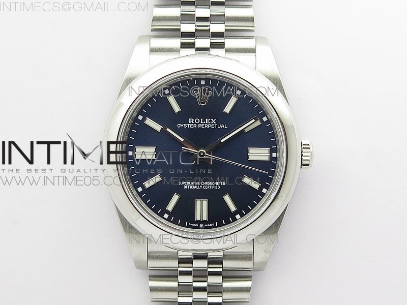 BP공장 롤렉스 오이스터퍼페츄얼 41미리 블루다이얼 2813 Oyster Perpetual 41mm 124300 BP Best Edition Dark Blue Dial on SS Jubilee Bracelet