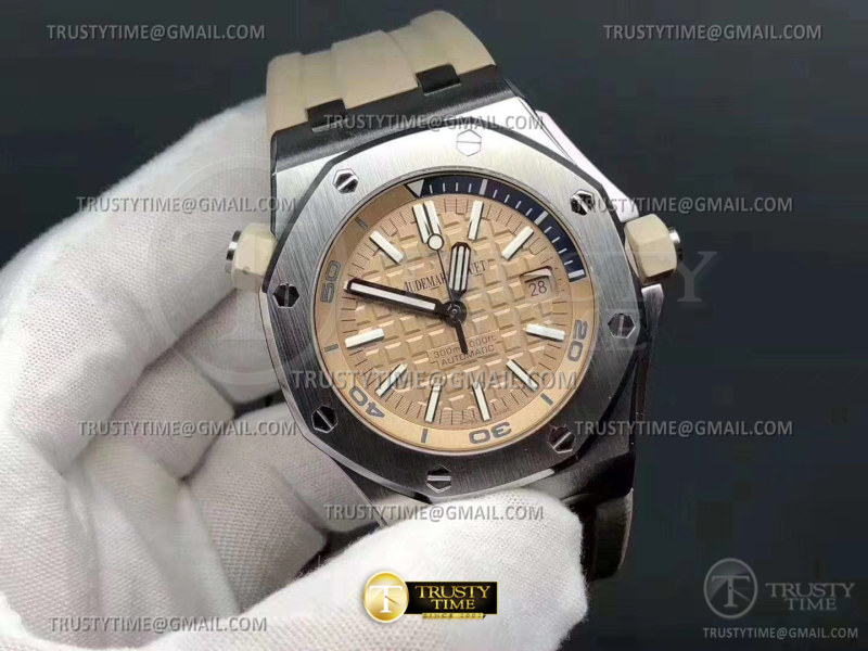 BF공장 오데마피게 로얄오크오프쇼어 15710 베이지 Royal Oak Offshore Diver 15710 SS/RU K-Beige BF A3120