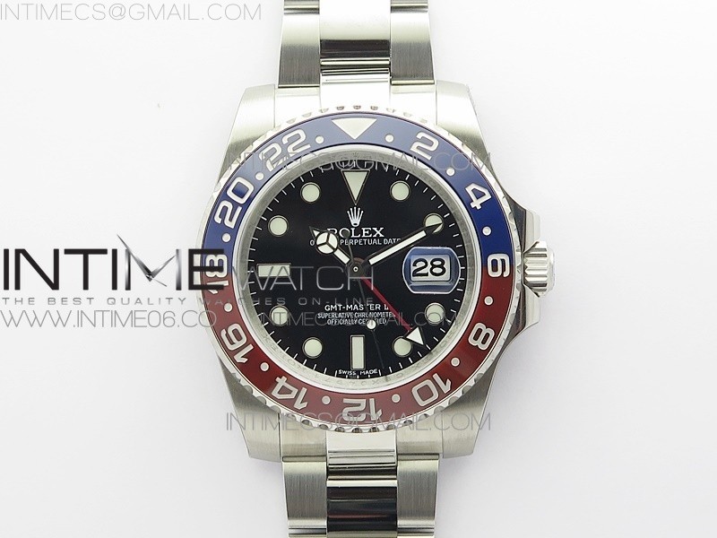 MI공장 롤렉스 GMT마스터2 40 펩시 오이스터브레이슬릿 GMT Master II 116719 BLRO 904L SS MIF 1:1 Best Edition on Oyster Bracelet SA3186 CHS