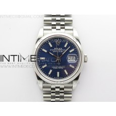 BP공장 롤렉스 데이저스트 36 스틸 블루플루티드다이얼 돔베젤 쥬빌레브레이슬릿 DateJust 36 SS 126200 BP 1:1 Best Edition New Blue Dial on Jubilee Bracelet