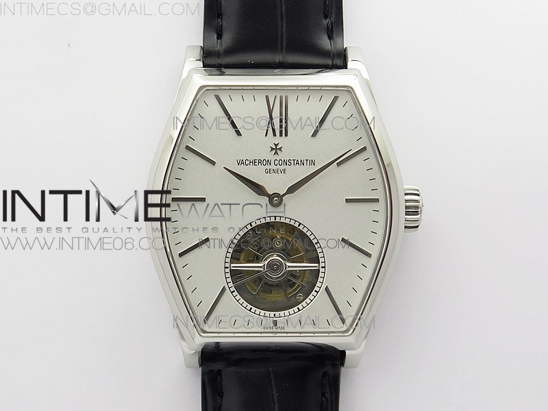 VCR공장 바쉐론콘스탄틴 말테 투어빌론 스틸 화이트다이얼 가죽스트랩 Malte Tourbillon SS VCR Best Edition White Dial on Black Croco Leather Strap