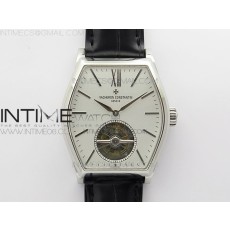 VCR공장 바쉐론콘스탄틴 말테 투어빌론 스틸 화이트다이얼 가죽스트랩 Malte Tourbillon SS VCR Best Edition White Dial on Black Croco Leather Strap