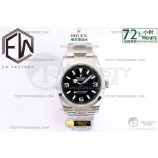 EW공장 롤렉스 익스플로러 36 124273 스틸 블랙다이얼 브레이슬릿 Explorer 1 124270 36mm 904L SS/SS Blk EWF Asia 3230