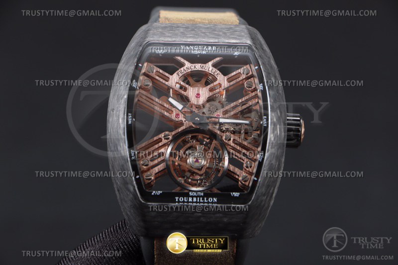 무명공장 프랭크뮬러 뱅가드 투어빌론 블랙야광케이스 가죽러버스트랩 Vanguard Tourbillon Skeleton FC/LE/RU Bro Skele Tour