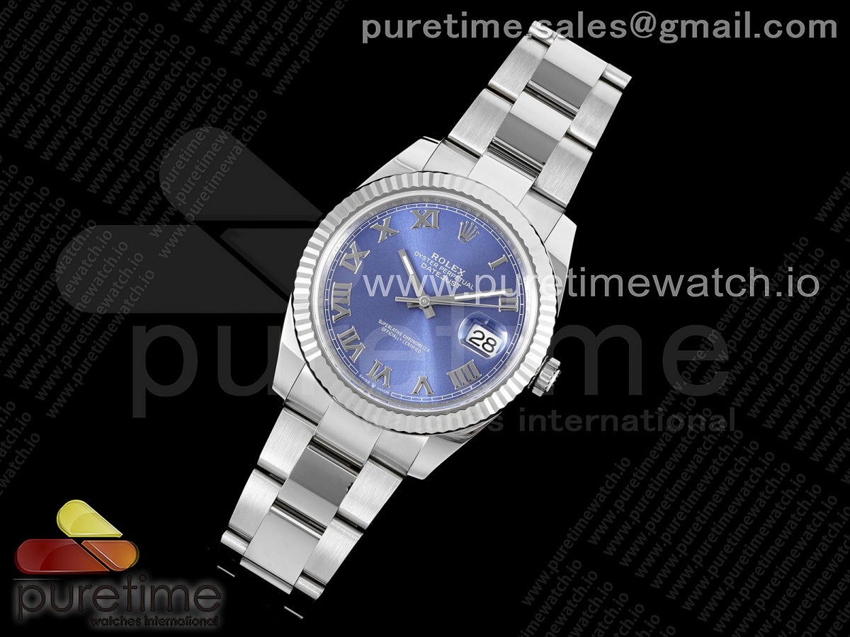 CLEAN공장 롤렉스 데이저스트 41 스틸 블루다이얼 로만인덱스 오이스터브레이슬릿 클린공장 Datejust 41 SS 904L Steel Clean 1:1 Best Edition Blue Roman Dial on Oyster Bracelet VR3235