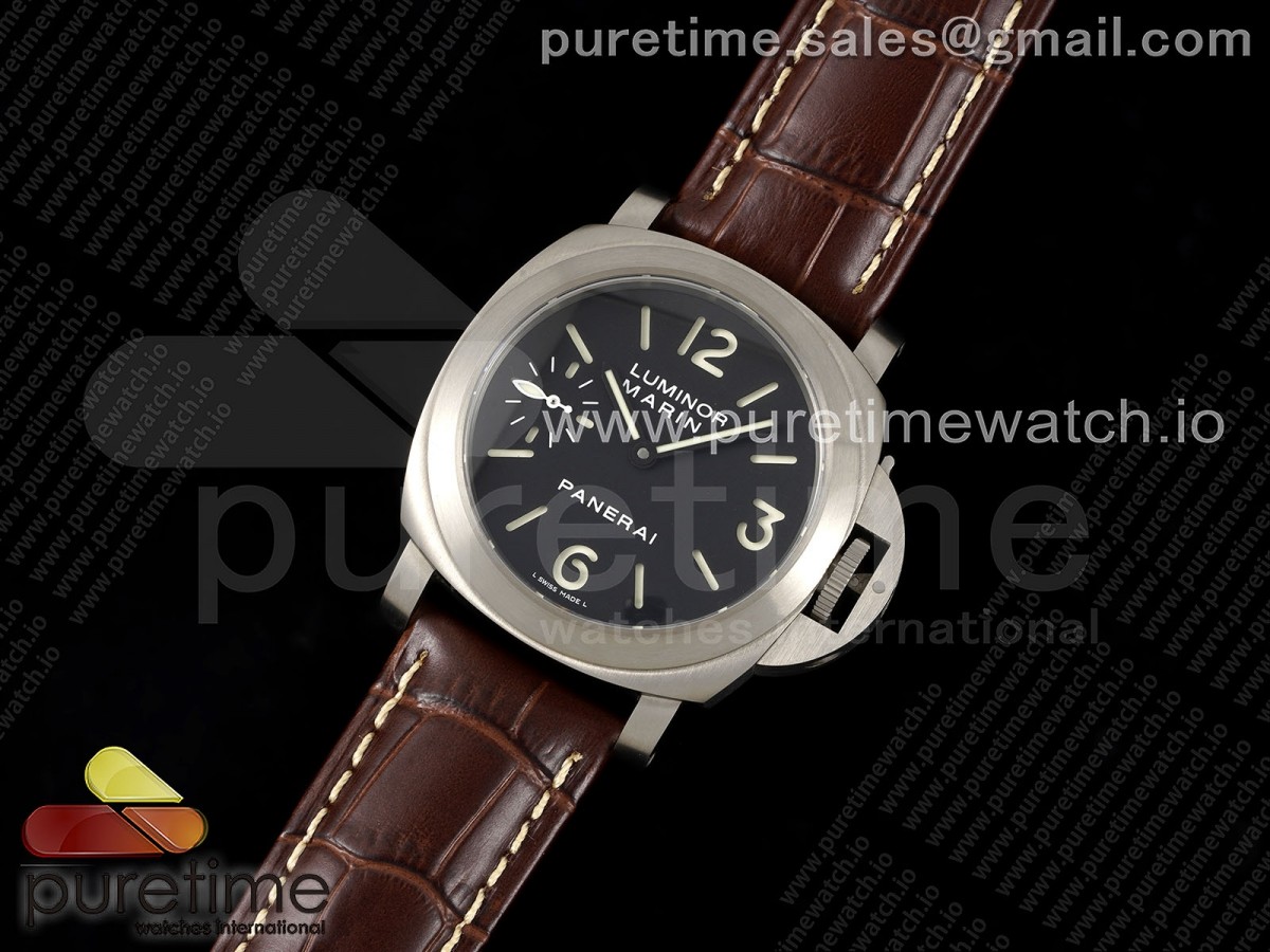 HW공장 파네라이 PAM177 티타늄 블랙샌드위치다이얼 가죽스트랩 PAM177 Titanium HWF 1:1 Best Edition on Brown Leather Strap Strap A6497