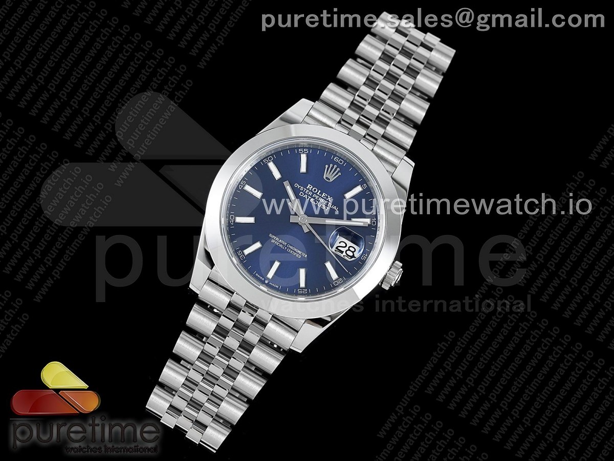 VS공장 롤렉스 데이저스트 41 스틸 블루다이얼 돔베젤 쥬빌레브레이슬릿 DateJust 41 126330 904L SS VSF 1:1 Best Edition Blue Dial on Jubilee Bracelet VS3235