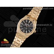 ZF공장 오데마피게 로얄오크 15400 로즈골드금통 블랙다이얼 브레이슬릿 Royal Oak 41mm 15400 RG ZF 1:1 Best Edition Black Textured Dial on RG Bracelet V2 SA3120 Super Clone