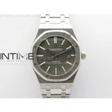 APS공장 오데마피게 로얄오크 15400 스틸 그레이다이얼 브레이슬릿 ROYAL OAK 41MM 15400 APSF 1:1 BEST EDITION GRAY DIAL ON SS BRACELET A3120 V1