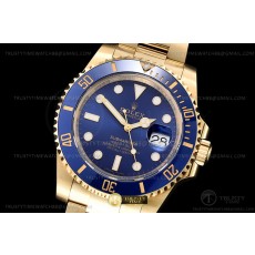 Clean공장 롤렉스 서브마리너 40 옐로우골드금통 청금통 브레이슬릿 클린공장 Submariner 116618LB YG/YG Blue Clean VS3135