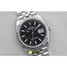 VS공장 롤렉스 데이저스트 36 블랙다이얼 플루티드베젤 쥬빌레브레이슬릿 DateJust 36 SS 126234 VSF 1:1 Best Edition 904L Steel Black Stick Dial on Jubilee Bracelet VS3235