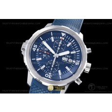 V6S공장 IWC 아쿠아타이머 크로노그래프 IW376806 블루다이얼 블루패턴러버스트랩 AquaTimer Chronograph IW376806 SS/RU Blue V6S A7750