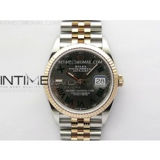 VS공장 롤렉스 데이저스트 36 로즈골드콤비 슬레이트로만다이얼 쥬빌레브레이슬릿 윔블던 DateJust 36 SS 126231 904L SS/RG VSF 1:1 Best Edition Gray Dial Roman Markers on Jubilee Bracelet VS3235