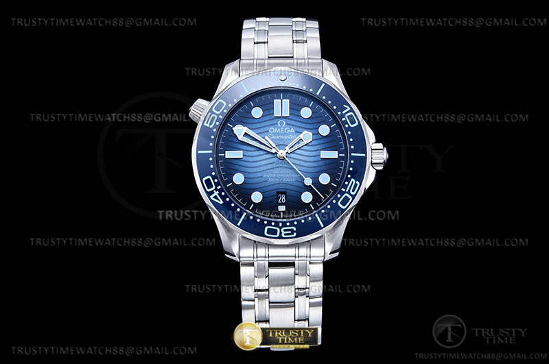 VS공장 오메가 씨마스터 다이버 300M 스틸 써머블루다이얼 브레이슬릿 Seamaster 300m SS/SS G-Blue VSF Asia 8800