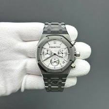 국내배송!! APS공장 오데마피게 로얄오크 크로노그래프 스틸 화이트다이얼 브레이슬릿 (고유번호 1)